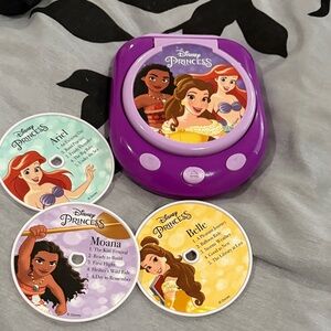 CD Player And 3 CD's. Ariel And Belle CD's